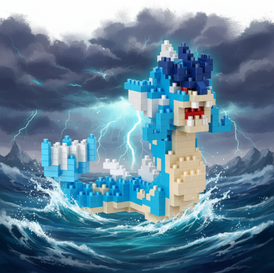 Gyarados Pokemony z kocków - BrickPix