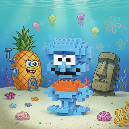 Skalmar Spongebob z kocków - BrickPix
